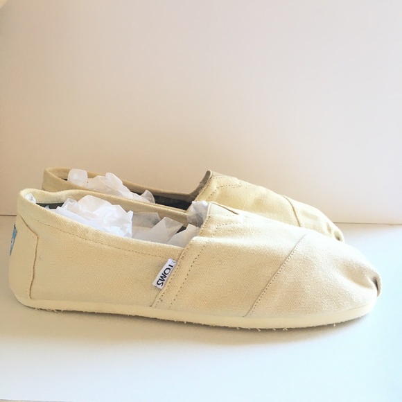 Toms Classic Alpargata Canvas Slip On Cream Shoes - Picture 4 of 11